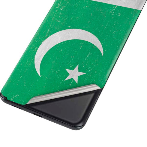 Pakistan Flag Distressed Galaxy S21 Plus 5G Skin